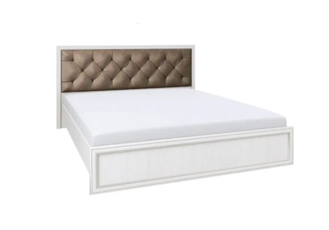 Кровать Габриэлла вудлайн кремовый / аруша венге патина / богемия кофе