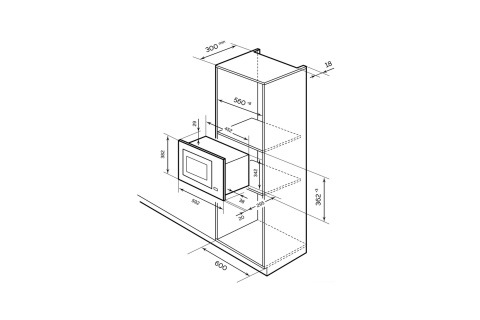 Встраиваемая микроволновка BIMO 20.03