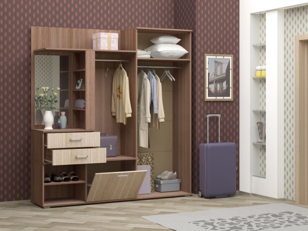 Прихожая Вавилон-7/Разные Цвета (2,0х2,02х0,52)