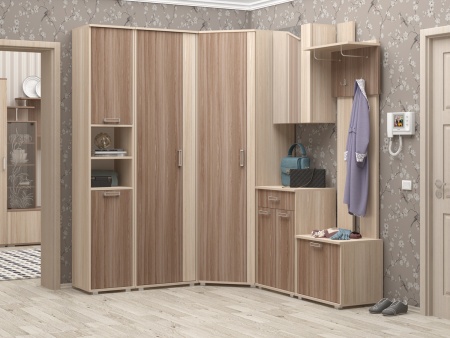 Прихожая Вавилон-9 Вариант №2 ЛДСП (1,8+1,8*2,14*0,39)/Разные Цвета