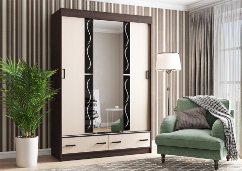 Шкаф-Купе Альба-5 (Ш-1500 х В-2216 х Г-576 мм)/Разные Цвета