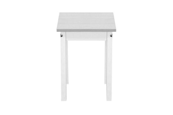 Табурет на прямых ножках белый / сосна белая